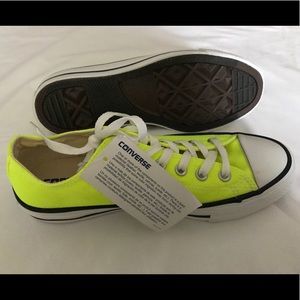Washed Neon Yellow Converse